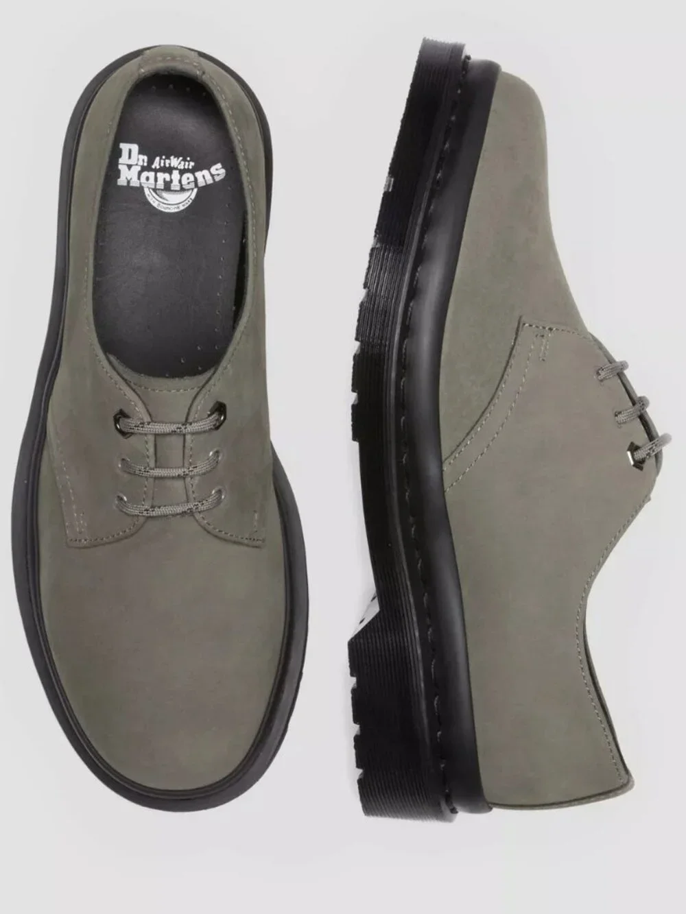 Dr. Martens Men's Size 5 - 1461 Milled Nubuck Oxford Shoes in Nickel Gray